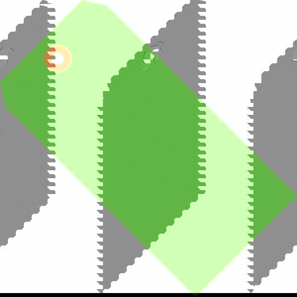 Blank Tag: 4-1/4'' High, Fluorescent Green, Synthetic Paper